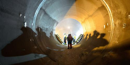 Breakthrough for penstock for a new power station at Nedre Røssåga